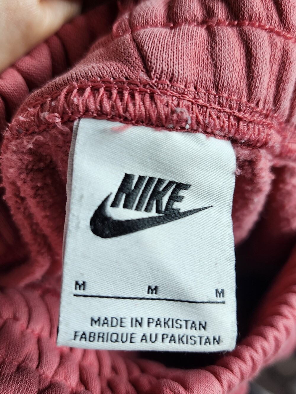 Nike Essential Fleece Joggers Womens Medium Pink Baggy Loose Fit Mid Rise - Picture 11 of 12